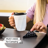 Silwy Magnet Coffee Mug with Metal Nano Gel Pad and Lid