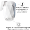 Tasse à café magnétique silwy® avec dessous de verre en nano gel métallique et couvercle (0,3 l)