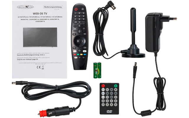 Produktbild Reflexion LED-Smart TV Fernseher mit DVD-Player Full HD 12V / 24V / 240V schwarz 1