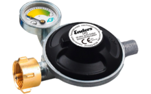 408537 - Regulador de gas con manómetro y protección contra rotura de mangueras 1,5 kg/h 50 mbar Enders