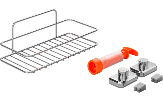 Image du produit Metaltex Reflex LUXY VacuumFix Badezimmerregal 1 Etage 26 x 13 x 11 cm chromfarben 1