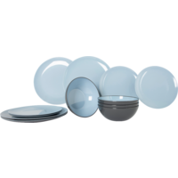 Gimex Vivid Line Geschirr-Set 12-tlg. blau f&uuml;r 4 Personen