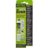 Grüne Produktverpackung mit PETEC-Logo, Schriftzug "2K POWER KLEBER", einer Zweikomponenten-Spritze (zwei verbundenen Kartuschen) und mehreren Piktogrammen