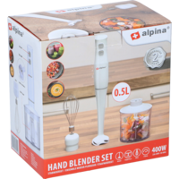 Alpina Stabmixer-Set 400 W mit 500-ml-Zerkleinerer und Schneebesen