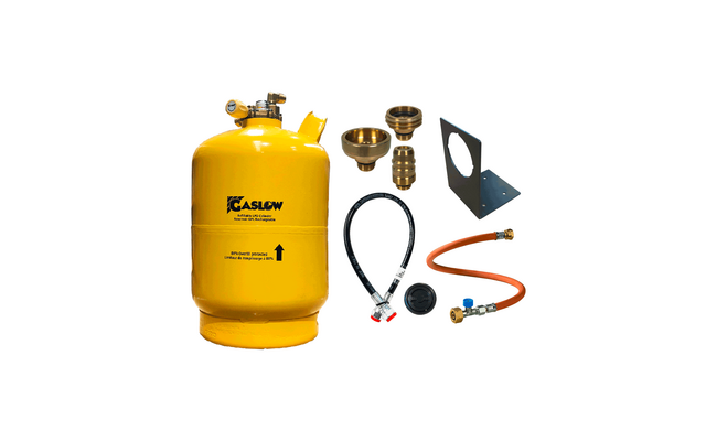 Gaslow LPG Zylinder-Kit mit Einfüllstutzen und Stutzenhalterung 6 kg