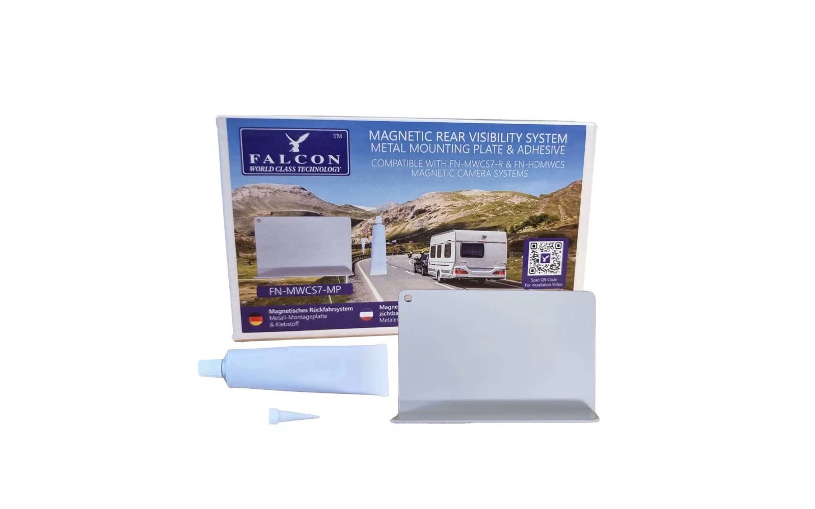 Produktbild Falcon Metall-Montageplatte f&uuml;r Magnet-Funkkamera FN-MWCS7-R mit Klebefl&auml;che 1