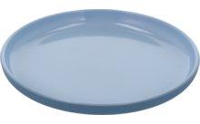 Blauw ovaal bord op witte achtergrond