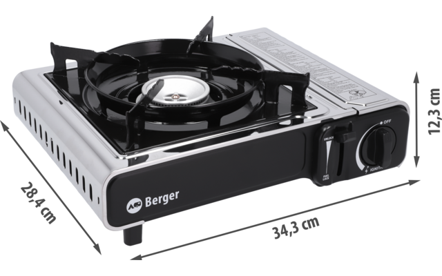 Produktbild Berger Stromboli Kartuschenkocher mit Koffer 2.200 W 1