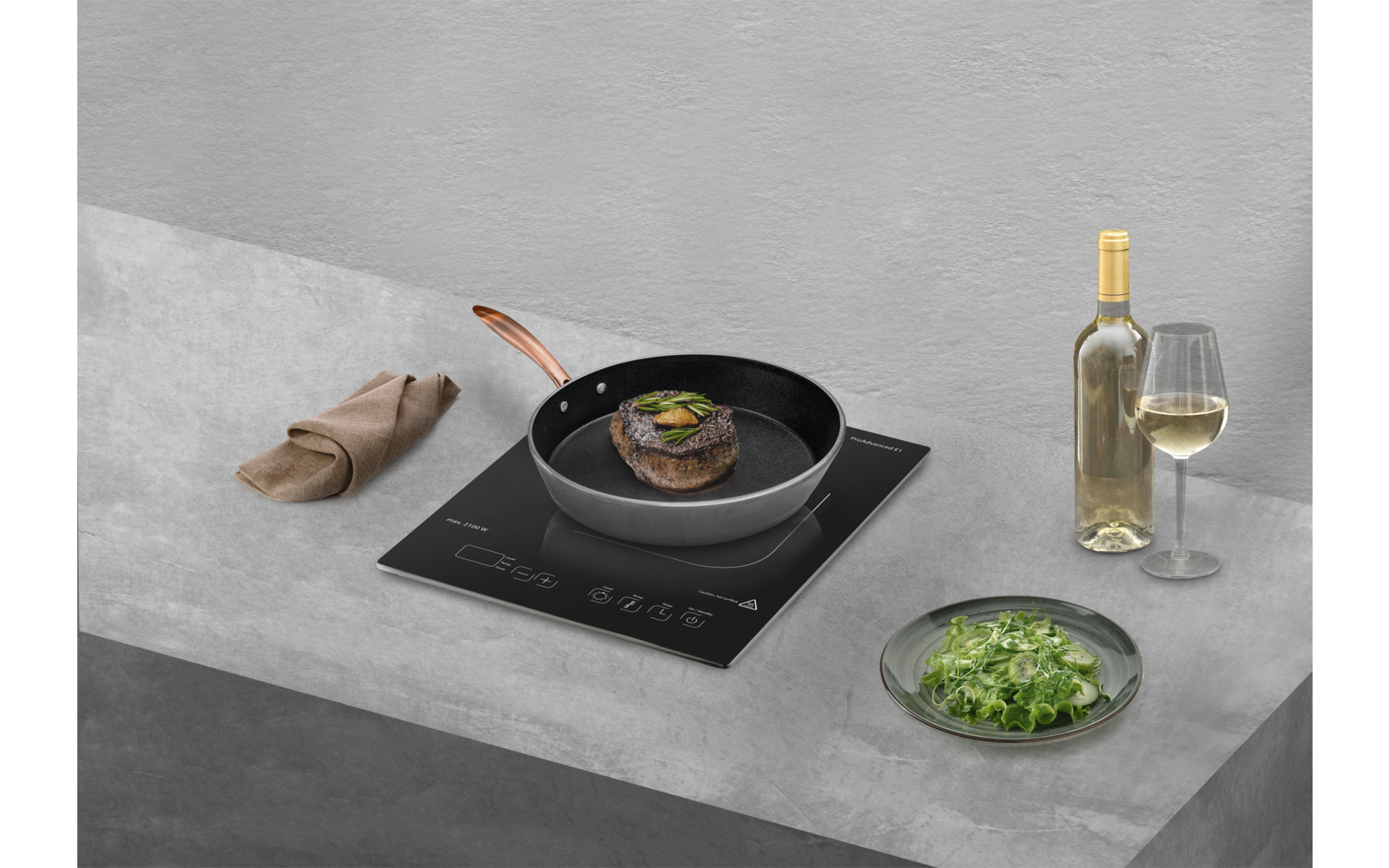 Produktbild Caso ProAdvanced E1 Einzelinduktionskochfeld 240 &deg;C 1