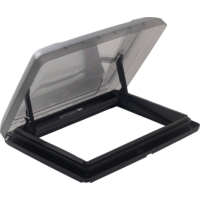 MPK VisionStar L Dachhaube mit Rauchglas Doppelverglasung / Ausschnittma&szlig; 700 x 500 mm schwarz mit LED Beleuchtung