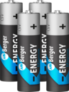 Berger Energy Mignon (AA) Alkaline Batterie LR6 4er Set