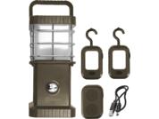 Berger Samar Campinglaterne inkl. Powerbank, abnehmbarer Seitenleuchten und Bluetooth Lautsprecher