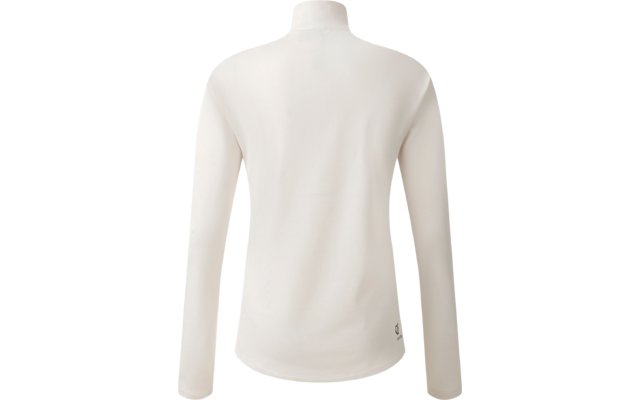 Vue arrière d'un pull à manches longues blanc sur fond blanc
