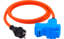414607 - Berger Ultimate Adapterleitung Schutzkontaktstecker und Winkelkupplung mit CEE-Kupplung und Schutzkontaktkupplung 1,5m