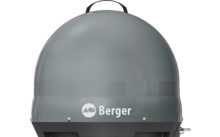 Grijze, halfronde weerstation met de tekst AAG Berger