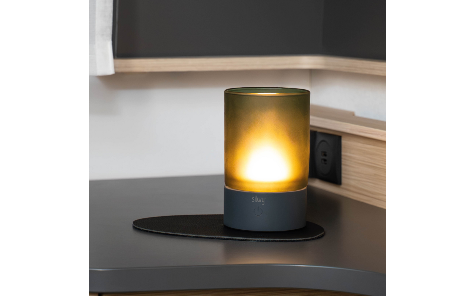 Produktbild Silwy Magnet-Windlicht mit Nano-Gel-Platzset 1 Watt 1