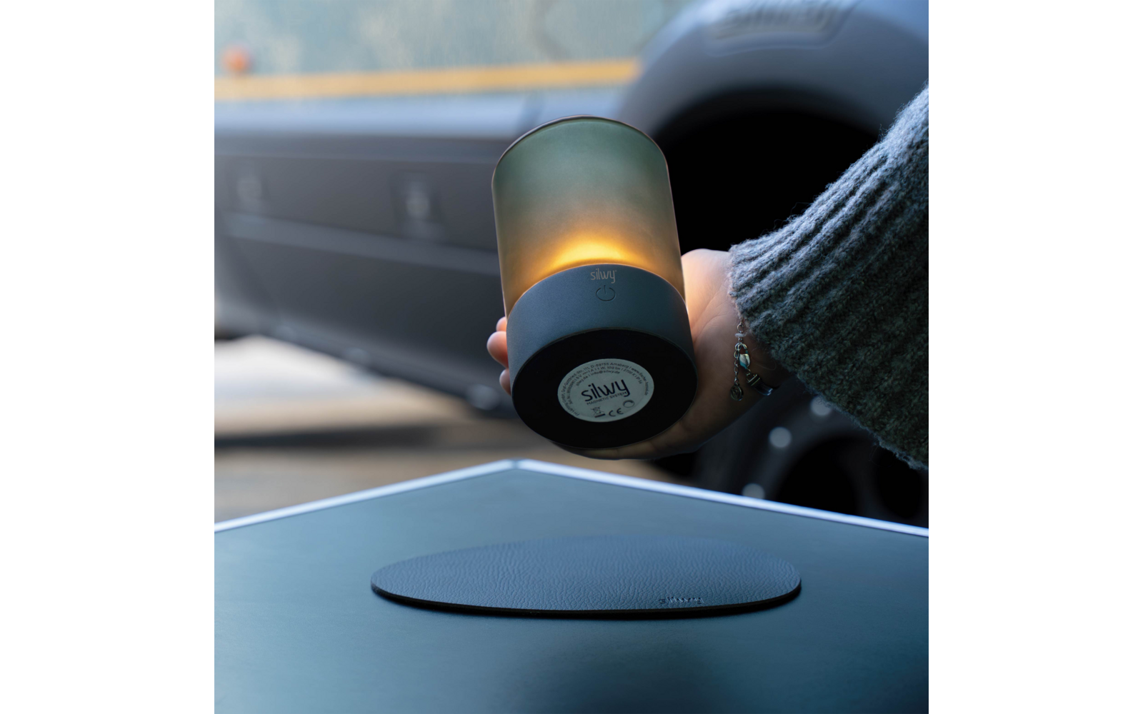 Produktbild Silwy Magnet-Windlicht mit Nano-Gel-Platzset 1 Watt 1