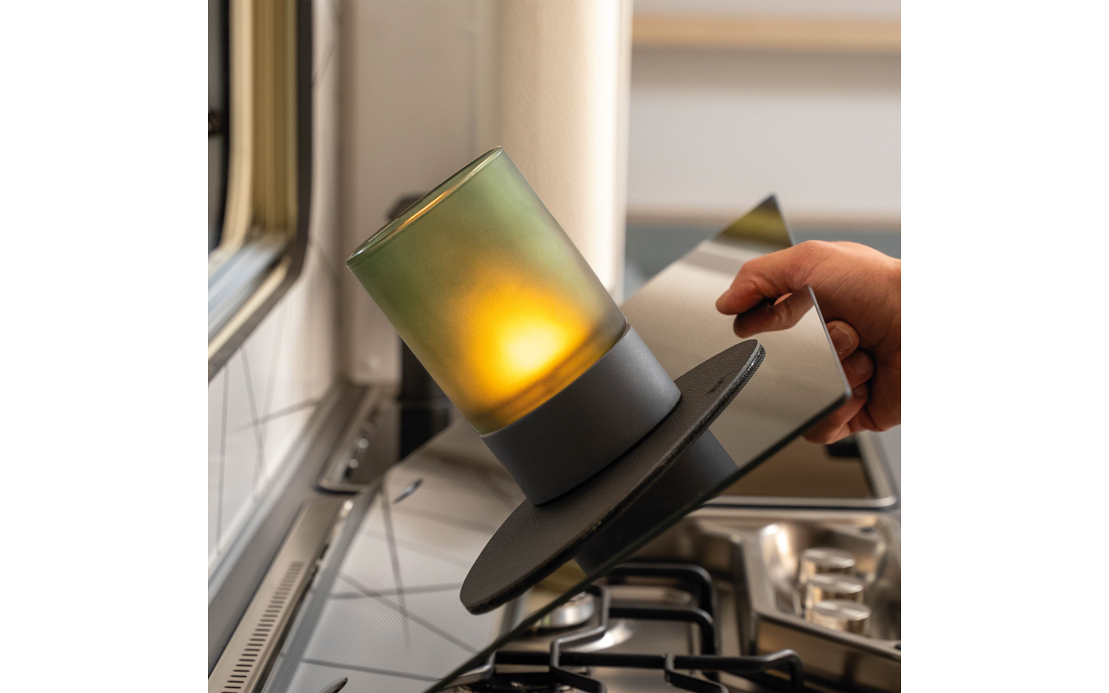 Produktbild Silwy Magnet-Windlicht mit Nano-Gel-Platzset 1 Watt 1