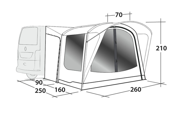 Outwell Tent Waystone 160 awning
