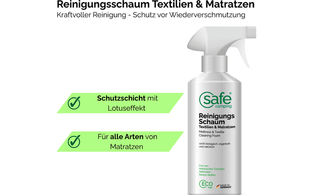 Produktbild Safe Camping Reinigungsschaum Textilien und Matratzen 1