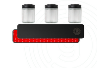 415742 - Gelmags magnetische kruidenpotjes, set van 3 met metalen rand, zwart