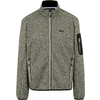 Grau melierte Jacke mit Reißverschluss und zwei Fronttaschen