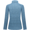 Haut à manches longues bleu clair avec texture gaufrée, vue de dos