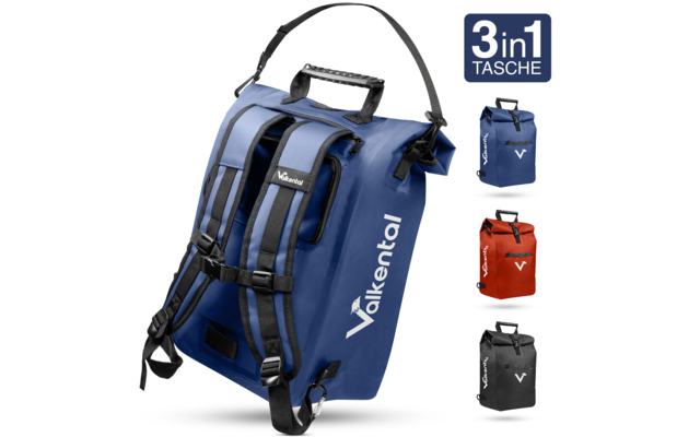 Valkental ValkOne 3-in-1 bike bag 25 liters blue