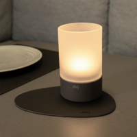 Silwy Magnet-Windlicht mit Nano-Gel-Platzset 1 Watt wei&szlig;