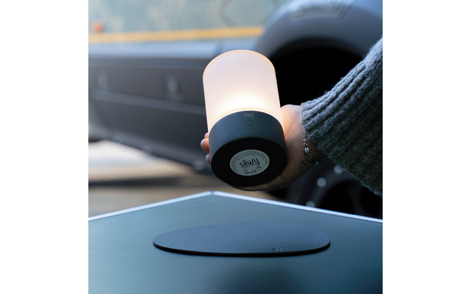 Produktbild Silwy Magnet-Windlicht mit Nano-Gel-Platzset 1 Watt 1