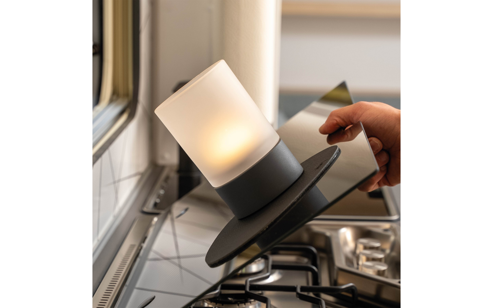 Produktbild Silwy Magnet-Windlicht mit Nano-Gel-Platzset 1 Watt 1