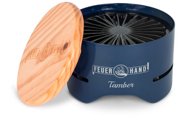 Product afbeelding Feuerhand Tamber Tischgrill Holzkohlegrill mit Deckel und Starterkohle 1