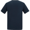 Donkerblauw T‑shirt met korte mouwen, achterkant op witte achtergrond