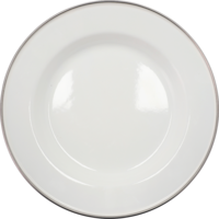 Plato esmaltado Camplife Ø 22 cm blanco