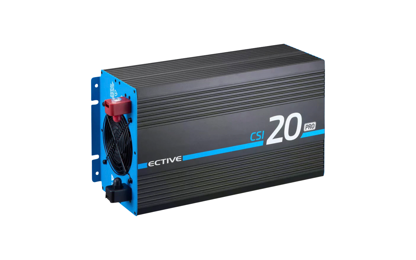 Appareil gris avec des éléments bleus et noirs, étiqueté 20 sur le côté