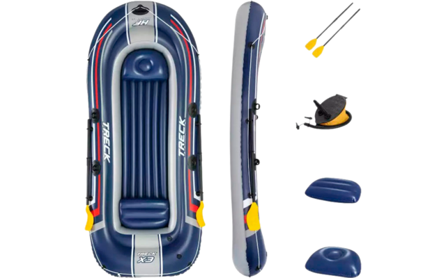 Bestway Hydro Force Treck X3 inflatable boat set 5 parts for 3 adults and child 307 x 126 x 39 cm