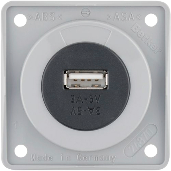 USB-Einbaudose 12-24/5V mit USB 3A