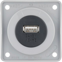 Berker integro USB-oplaadstekker 3 A 5 V grijs glanzend
