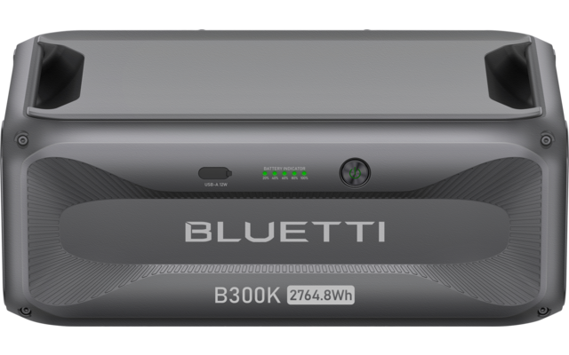 Station d'alimentation grise Bluetti B300K avec écran numérique