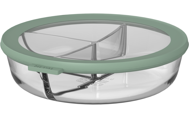 Image du produit Mepal Cirqula Vorratsdose Meal-Prep-Tablett aus Borosilikatglas und luftdichtem Deckel 1000 ml nordic sage 1