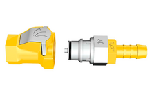 319661 208063 443755 423976 644417 216267 - Lilie Push-and-Connect Ventiladapter Schnellkupplung Weissgelb inkl. Absperrfunktion