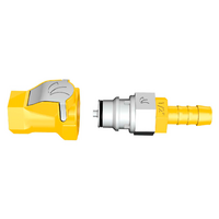 Lilie Push-and-Connect valve adapter quick coupling white yellow incl. shut-off function straight 1/2 inch female thread x 12 mm