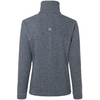 Graue Fleecejacke mit Stehkragen, Rückansicht