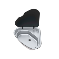 Thetford Serie 33 driehoekige spoelbak 480 x 480 mm rechts