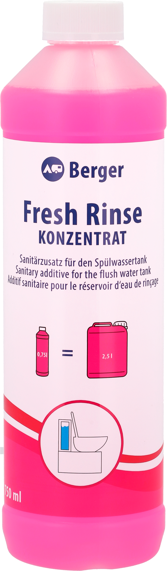 Berger Fresh Rinse Konzentrat 750 ml - Sanitärzusatz für den Spülwassertank