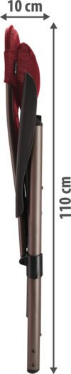 Berger Slimline Klappsessel Bordeaux