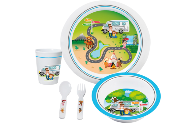 Set stoviglie per bambini Brunner Time to travel 3+ - Berger Camping