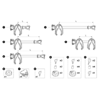 Thule Acu Tight toggle without lock for bike carrier M8 - Thule spare part number 1500052738