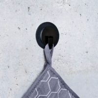 Crochet magn&eacute;tique incl. m&eacute;tal Nano Gel Pad Clever noir Silwy