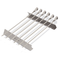 Enders shashlik spiesen set 6 stuks gemaakt van roestvrij staal met houder frame